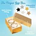 thumbnail image 6 of Prestige & Fancy Luxury Gold Jewelry Boxes, Cotton-Filled Cardboard Gift Boxes with Lids for Bracelets, Earrings, and Small Accessories, 2.55 x 1.5 x 1 in, 50-Pack, 6 of 9