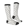 thumbnail image 3 of Picia Women Crew Soft Moisture-wicking Socks Hand Drawn Squirrel Pattern Design Cotton Socks, One Size fit All, 3 of 9