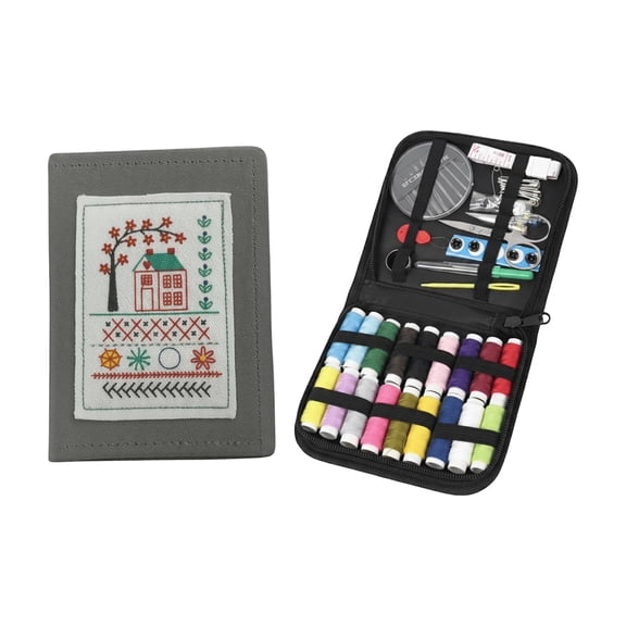 Embroidery Stitch Book, Portable Embroidery Kit for Beginners Craft Lovers, Collection Embroidery Book Kit Includes Complete Instructional