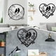 thumbnail image 3 of Juego de 3 piezas de arte de pared de metal, decoración de pared de hierro con silueta Art Deco, adecuado para sala de estar, jardín, dormitorio, 3 of 5