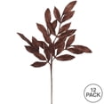 thumbnail image 3 of Vickerman 22" Chocolate Glitter BayLeaf Artificial Christmas Spray. Includes 12 sprays per pack., 3 of 3