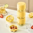 thumbnail image 2 of Press Type Ice Tray with Lid for Kitchen, Sealed Leakproof Ice Maker, Long Strip Mold for Freezer, Portable Ice Pop Maker for Iced Coffee Cocktail Party, Stackable Plastic, 4-Cavity, 2 of 6