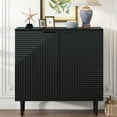 thumbnail image 2 of EUROCO 2 Door Sideboard Cabinet,35" Buffet Cabinet with Storage,Sideboard Storage Cabinet with Adjustable Shelf,Accient Cabinet for Living Room,Kitchen,Black, 2 of 7