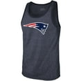 thumbnail image 2 of Men's Majestic Threads Mac Jones Heathered Navy New England Patriots Player Name & Number Tri-Blend Tank Top, 2 of 3