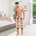 thumbnail image 6 of FORMRS Mens Pajama Pants with Pockets Soft Cotton Sleepwear Lounge Bottoms, Sizes S-2XL, Brown Cakes, 6 of 7
