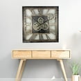 thumbnail image 3 of THE GEARS CLOCK Wall Clock with Real Moving Gears AM-LI_ 24 in Square Vintage-Black, 3 of 9