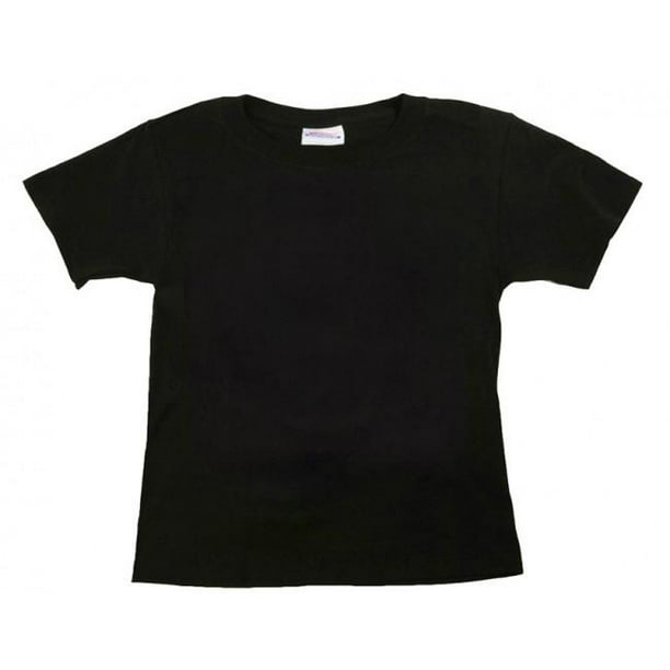 Black Plain Toddler Kids T Shirt - Walmart.com