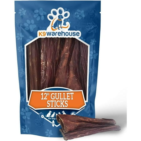 UPC: 0673324127915 | K9warehouse – Premium Gullet Sticks for Dogs – 12 inch (6 Count 15-28g) – Natural Digestible Treats – High Protein – Dental Health & Joint Support – Beef Jerky Chews -Suitable for All Breeds & Puppies