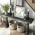 thumbnail image 2 of Bowery Hill Traditional 59-Inch Wood Console Table in Gray Finish, 2 of 7