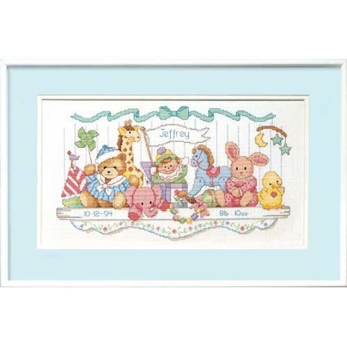 Noah's Ark Card 3D Counted Cross Stitch Kit Occasion Birthday Birth Sampler 