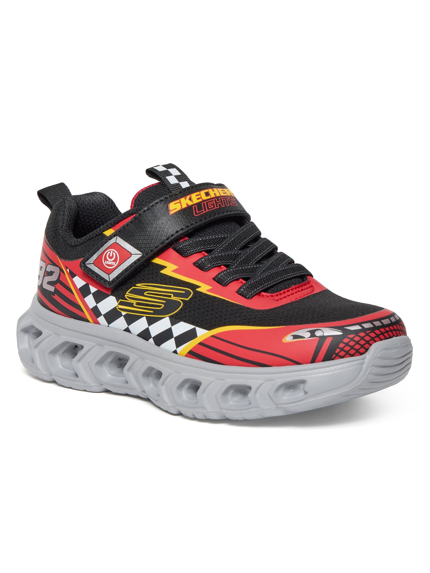 Skechers Boys Elix-Light Up Velcro Strap Sneakers