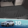 thumbnail image 2 of Unique Bargains Flat Face Cargo Liner Rear Trunk Mat Trunk Cargo Luggage Boot Tray Mat Stripes and Triangles Pattern for Kia Seltos KX3 2020-2021 Anti-Slip, 2 of 7