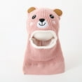 thumbnail image 2 of Gpaecead Kids Winter Plush Mask Hat Warm Knit Thick Ski Cute Protector Head Cap For Girls Boys Pink, 2 of 4