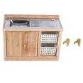 thumbnail image 2 of Muebles en miniatura Fregadero de cocina realista, mini casa de muñecas 1:12 Accesorios de casa de muñecas de madera Muebles de cocina en miniatura para casa de muñecas Tecnología avanzada, 2 of 8