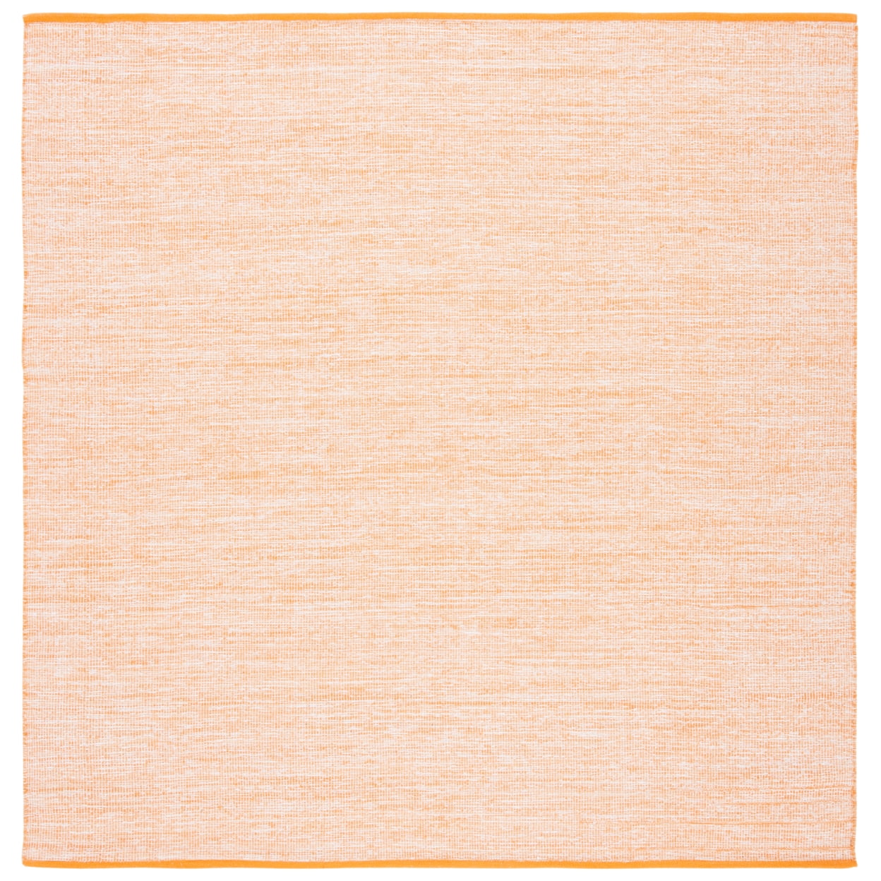 SAFAVIEH Montauk Bernadine Solid Braided Cotton Area Rug, Orange, 6' x 6' Square