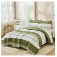 thumbnail image 6 of TiaGOC California King Quilt Set - Olive Lightweight Soft Quilt Cal King - Olive Green Bedspread California King Size - Bedding Coverlet for All (Includes 1 Quilt, 2 Pillow Shams), 6 of 8