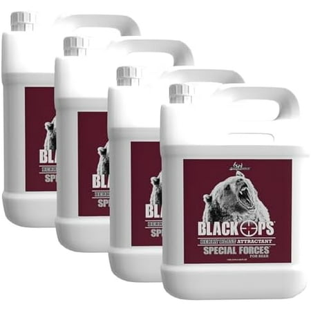 ANI-Logics Black Ops Special Forces Berry Blast Liquid Bear Attractant - Sweet Long-Lasting Scent - Shake-and-Pour for Stumps/Logs & Bait Sites - Great for Trail-Cam Surveys - 1 Gal 4 Pack$$Other