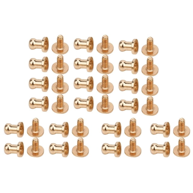 Herwey Rivet Vis, 20 Sets Vis Rivet Rivet Cuivre Tête Ronde Goujon Point Visser pour Bracelet Sac Vêtements Chaussures Ceinture Décoration