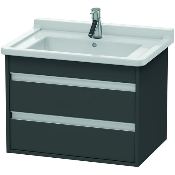 Duravit Kt6643 Ketho 18" Single Wall Mounted Vanity Cabinet - Graphite Matte