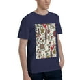 thumbnail image 2 of Bingfone Dark Enchanted Flowers And Birds Men'S Loose Fit Short-Sleeve Pocket T-Shirt, 2 of 7