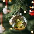 thumbnail image 5 of Luxcidy Frog Christmas Ornament Set, Froggy Hanging Clear Plastic Xmas Crystal Ball, Clear Glass Holiday Tree Decoration, for Home Xmas Holiday Birthday Party Decoration(A), 5 of 6