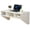 White Table, variant on Basicwise Wall-Mounted Computer Desk with Storage Shelves Floating Laptop Table for Home Office or Study Room Foldable Workstation with Compartments for Books Office Supplies and Decor, White Finish