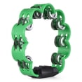 thumbnail image 1 of Mistaha Green Handheld Bell Tambourine ABS Stainless Steel Rattle Jingle Percussion Instrument for Home School Party, 1 of 6