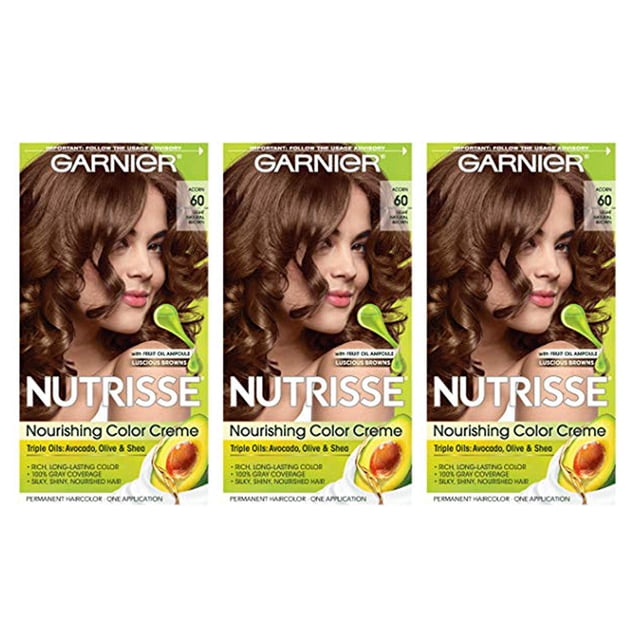 Tinte para el cabello Garnier Nutrisse Nourishing Color Creme 63, marrón dorado claro, 60 ml x 3