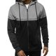 thumbnail image 1 of Oucaili Chaqueta con capucha para hombre Abrigo Sudadera Cálido Invierno Cremallera Bolsillos delanteros Ropa de abrigo Entrenamiento, 1 of 4