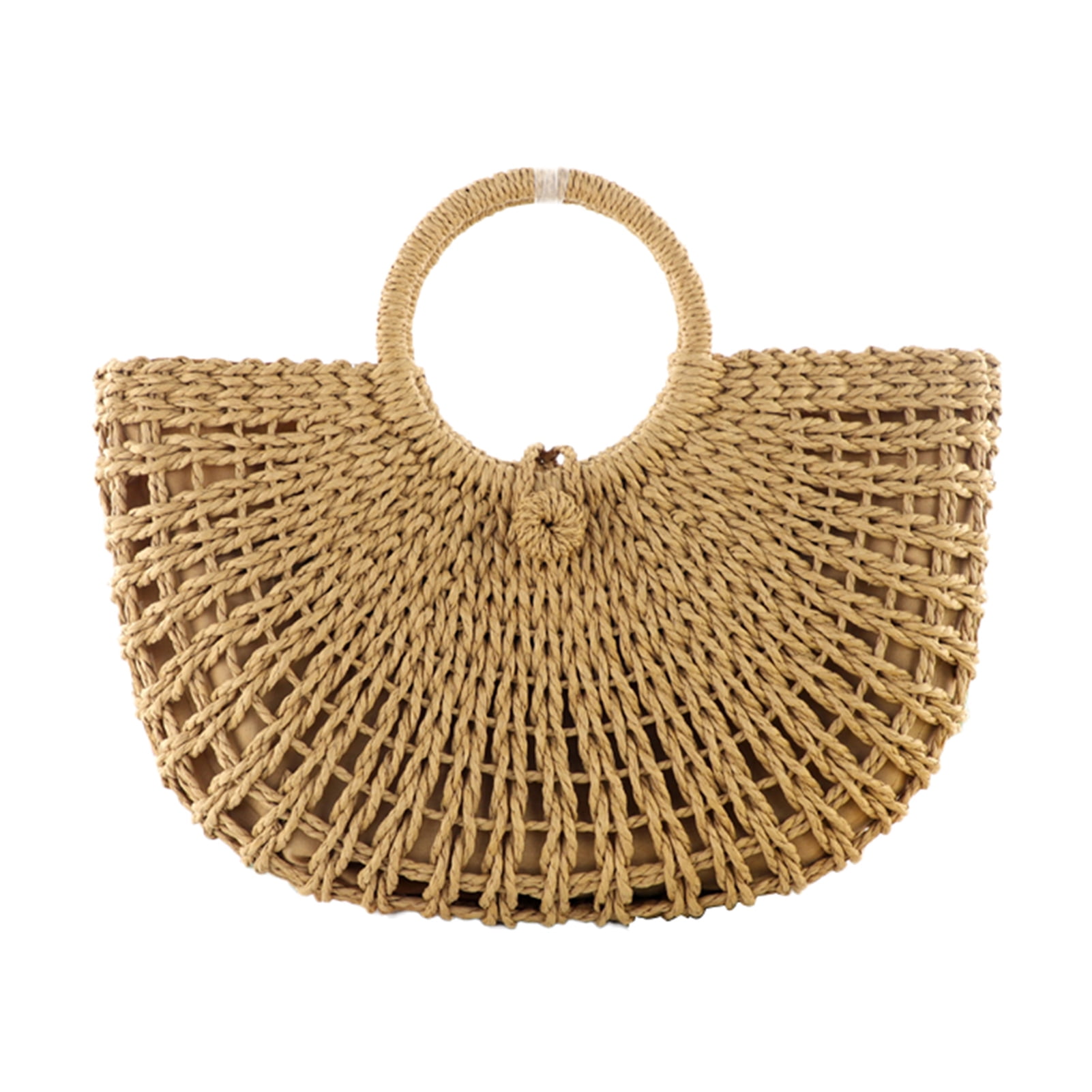 Wholesale SUPERFINDINGS 2Pcs Wooden Round Purse Handle 3.46 inch Round Ring Handbag  Purse Handles Replacement Decorative Handbag Handle for Macrame Bag Straw  Bag Crocheted Purse Making 