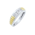 thumbnail image 5 of Rachel Koen Round Cut Diamond Mens Wedding Band 10k White Gold 0.40 Cttw Size 10, 5 of 7