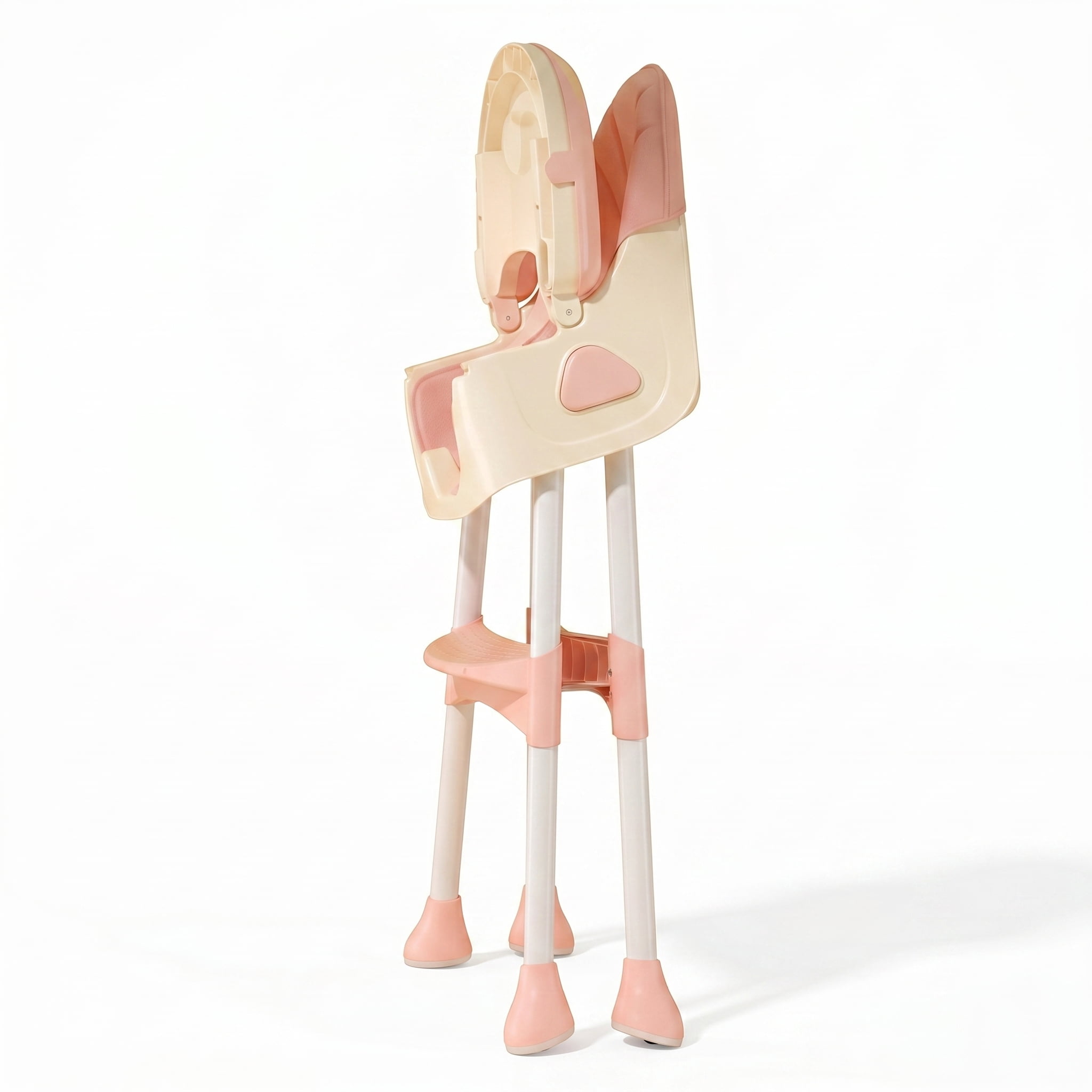 YUCHANG 4- in-1 Baby High Chair,Adjustable Convertible Infant Baby Feeding Chair Booster for Eating with Detachable Double Tray,5 Point Harness