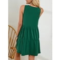 thumbnail image 6 of Summer Dresses for Women SHCKE Casual Tank Dresses Sleeveless Beach Vacation Dress V Neck Pleated Dress, 6 of 6