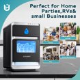 thumbnail image 3 of EUHOMY Crescent Countertop Ice Maker, 1500 Cubes/Day, Dual-Side Tech, Auto Clean, Crystal Clear Ice, 3 of 11