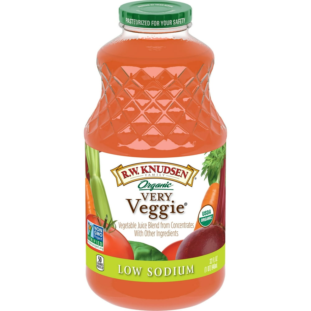 R.W. Knudsen Family Organic Very Veggie Juice, Low Sodium, 32Fluid