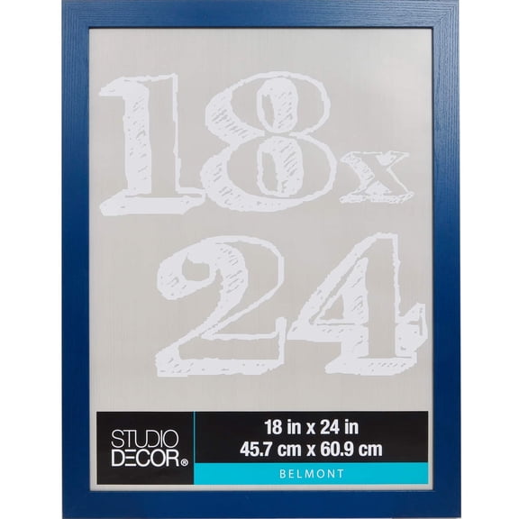 Studio Decor 18" x 24" Sapphire Blue Belmont Picture Frame - Includes Pre-attached Hanging Hardware, Horizontal or Vertical Display - 1 Pack
