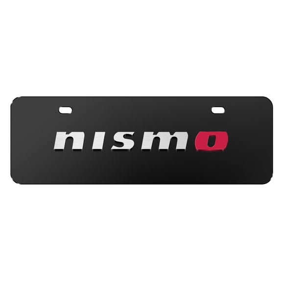 Nissan NISMO 3D European Look Half-Size Black Stainless Steel License Plate