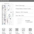 thumbnail image 2 of Stall Shower Curtain 36Wx72HInch Narrow Partition Fabric Water Resistant Shower Curtain Beige Blue Taupe Floral Shower Curtain Set Machine Washable for Home Bathtubs Decor, 2 of 4