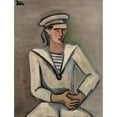 thumbnail image 2 of Helmut Kolle 15x18 Black Ornate Wood Framed Double Matted Museum Art Print Titled - Sailor (1928-1930), 2 of 5