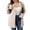 Beige, variant on Cogild Plus Size Women's Long Blue Brushed Knit Cardigan – Button-Up Outerwear with Front Pockets XL~5XL