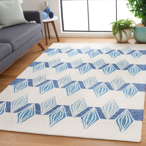 Safavieh Metro Albert Diamond Area Rug, Ivory/Blue, 5' x 8'