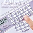 thumbnail image 6 of 3-In-1 Multifunctional Ruler Calculator, Multifunctional Digital Measuring Tool with 8 Digit Display, 15Cm Transparent Math Ruler for Students and Teachers, Fun Design for Quick Calculation, Pink, 6 of 8