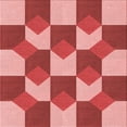 thumbnail image 1 of Ahgly Company Machine Washable Indoor Square Transitional Light Coral Pink Area Rugs, 8' Square, 1 of 7