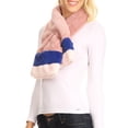 thumbnail image 4 of Sakkas Colette Faux Mink Warm Winter Soft Luxurious KeyHole Scarf - 1784-dustypink - One Size Regular, 4 of 5