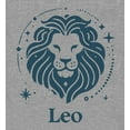 thumbnail image 2 of Leo Zodiac Sign Adult Heather Gray Long Sleeve Hoodie-Medium, 2 of 3