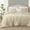Ivory, variant on LANCO MODERN LIFESTYLE King Comforter Set, White Soft Prewashed Solid All Seasons Bedding, Luxury Fluffy 3 Pieces Bed Set, 1 Lightweight Comforter (104"x90") and 2 Pillow Shams (36"x20")