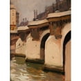 thumbnail image 2 of Aleksander Gierymski 15x18 Black Ornate Wood Framed Double Matted Museum Art Print Titled - Pont Neuf in Paris (1893), 2 of 5