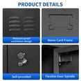 thumbnail image 6 of Tcbosik Metal Cabinet with Lock and 15 Doors, Storage Locker for Employees, 72"H Locker Cabinet for Home Office Gym, Black, 6 of 10