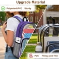thumbnail image 5 of Xoenoiee Axolotl Heart Print Kids Clear Backpack for Girls See Through Preschool Kindergarten Elementary School Backpack Transparent Bookbag Schoolbag Daypack with Adjustable Padded Straps, 5 of 7