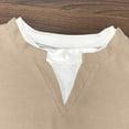 thumbnail image 6 of cfhntfmh Men's Long Sleeve Shirts 2 in 1 V Neck Thermal Undershirt Base Layer Tops Fall Winter Trendy Pullover, 6 of 6
